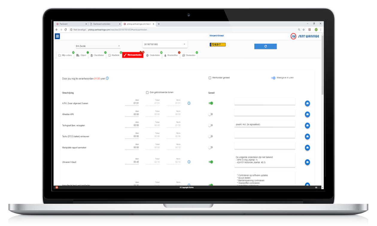 Dashboard werkorders
