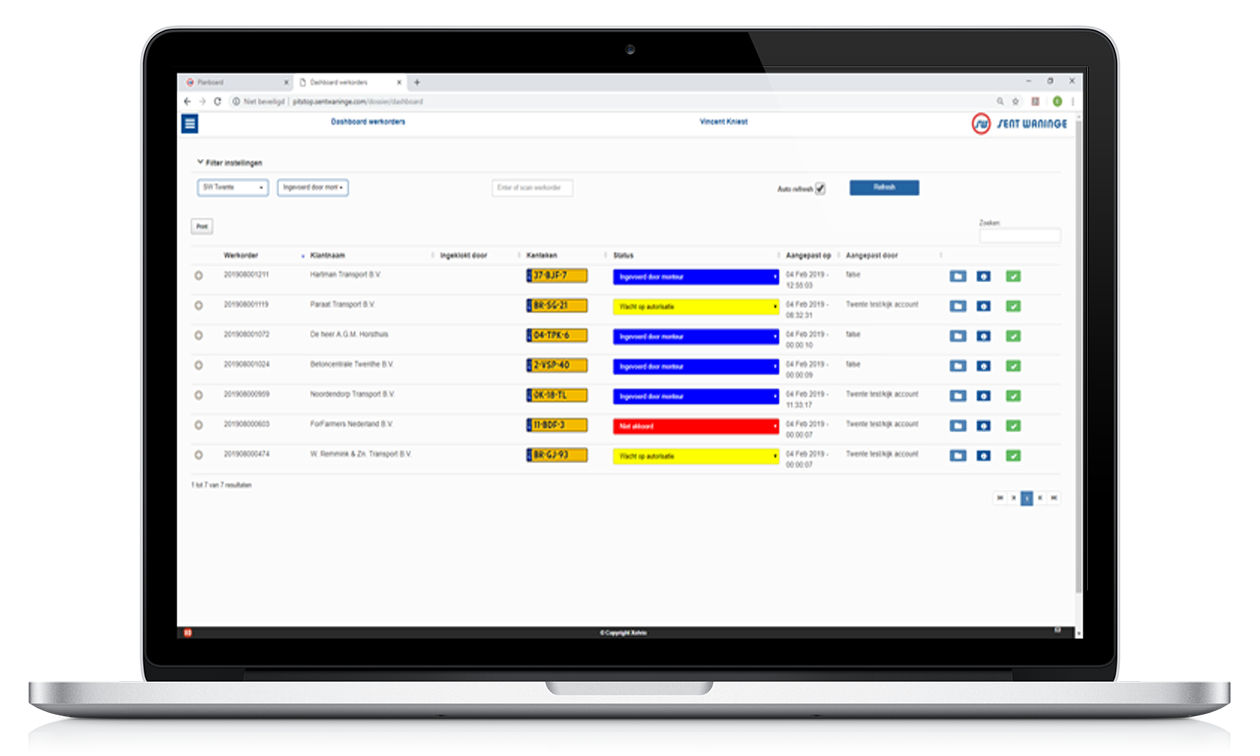 Werkorder dashboard